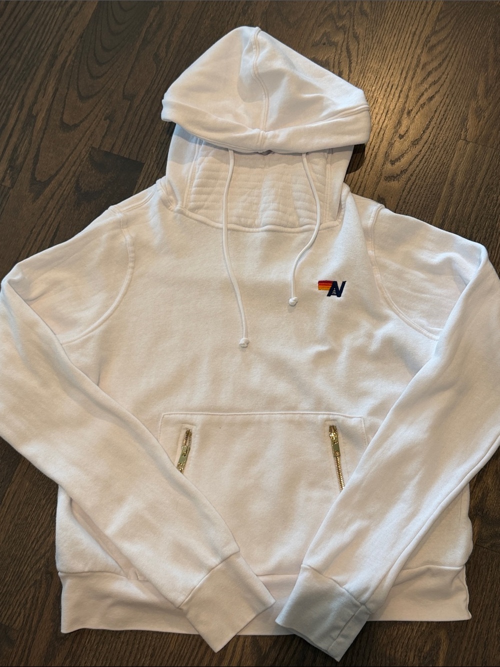 Aviator nation white ninja Hoodie with Logo M